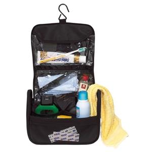 Hangende toilettas/make-up tas zwart 25 cm voor heren