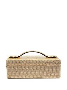 Oscar de la Renta Alibi bugle-bead clutch bag - Goud