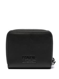 Karl Lagerfeld logo-embossed zip-around wallet - Zwart