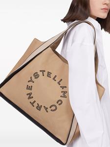 Stella McCartney Shopper met borduurwerk - Beige