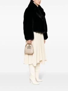 Alexander McQueen mini Jewelled Hobo leather bag - Beige