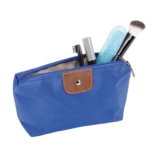 Toilet/make-up/opberg tas blauw 17 cm voor heren