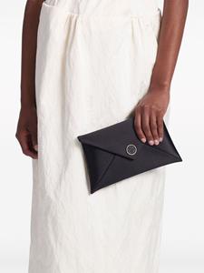 Altuzarra Medallion envelope satin clutch bag - Zwart