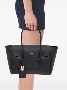 Ferragamo large logo-plaque leather tote bag - Black