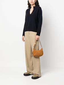 Manu Atelier Linda suède schoudertas - Bruin