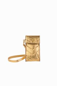 Trashious Damen vegan Handytasche Ananas Leder Gold