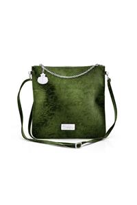 Noah Damen vegan Clutch Padova Samt - Grün