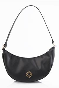 Trashious Damen vegan Moonbag Wein Leder Schwarz