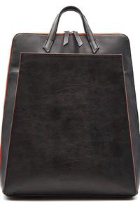 CANUSSA Damen vegan Urban Laptop Backpack Schwarz / Rot