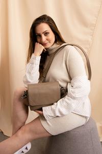 Nuuwai Damen vegan Appleskin Tasche Elli Soft Taupe