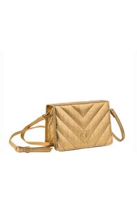 Trashious Damen vegan Clutch Bag Ananas Leder Gold