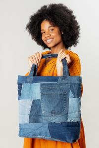 MAHLA Damen vegan Nova Upcycled Denim Shopper Tasche