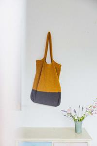 Jyoti Fair Works Damen vegan Shopper Meesu Curry & Grau