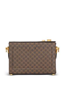 Balmain Trifolio schoudertas met monogram-print - Bruin