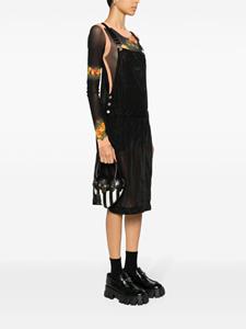Moschino Leren shopper met slotdetail - Zwart