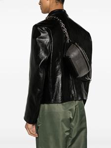 Alexander McQueen Leren messengertas verfraaid met studs - Zwart