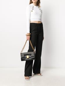 Balmain Schoudertas met jacquard - Zwart