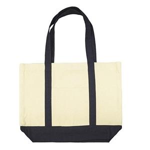 Beige canvas basic tas/shopper 47 x cm -