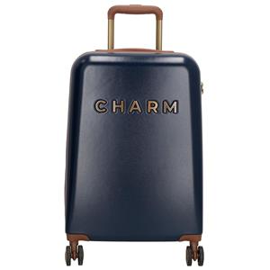 Charm London Travel Trolley S blauw Harde Koffer