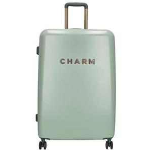 Charm London Travel Trolley L lichtgroen Harde Koffer