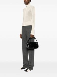 Jil Sander padded leather shoulder bag - Zwart