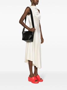 Jil Sander Cannolo leather shoulder bag - Zwart