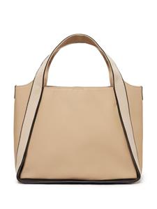 Stella McCartney Canvas shopper met geborduurd logo - Beige