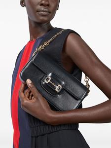 Gucci Horsebit 1955 leren schoudertas - Zwart