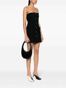 Coperni Croco Swipe leather shoulder bag - Zwart
