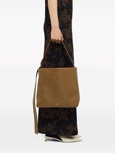 Jil Sander Cannolo leren shopper - 922 BROWN