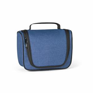 Toilettas Traveler - ophangbaar aan haak - blauw - 25 x 18 x 10 cm - polyester - kind/volwassenen -