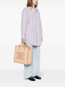 Casadei Beaurivage raffia tote bag - Bruin