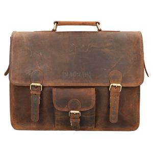 Leather Design The Rat Pack A4 Messenger Schoudertas 16'' Bruin