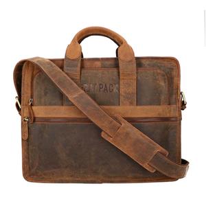 Leather Design The Rat Pack Hand Messenger Schoudertas 15.6'' Bogart Bruin