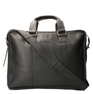 Leather Design The Rat Pack A4 Schoudertas 17'' Dale Zwart