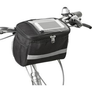 Fiets koeltas/stuurtas fietskoeltas zwart/grijs 4 liter -