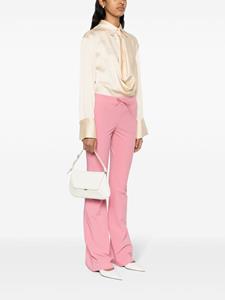 Amina Muaddi Ami leather shoulder bag - Beige