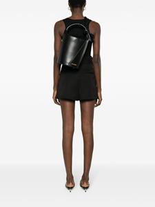 Jacquemus Le Petit Tourni leather tote bag - Zwart