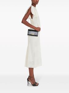 Victoria Beckham Wallet On Chain clutch met krokodillen-reliëf - Zwart