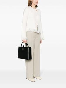 Elisabetta Franchi Shopper met logoplakkaat - Zwart