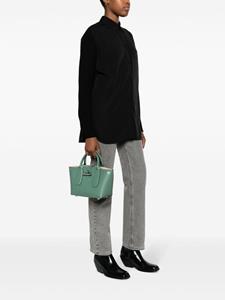 Longchamp Roseau leren shopper - Groen