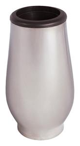 Urnwebshop Elegante Zilveren RVS Grafvaas
