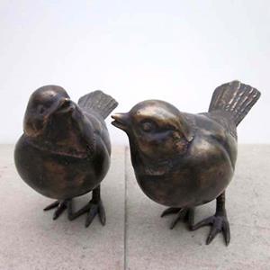 Urnwebshop Zwaar Bronzen Merel Grafset - Brons