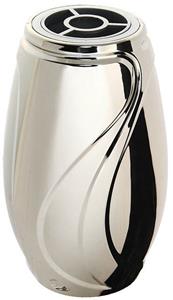 Urnwebshop Grote Zilveren Verbena Design Grafvaas