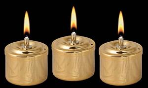 Urnwebshop Drie Gouden RVS Olielampjes
