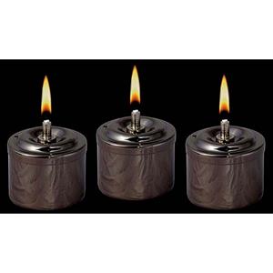 Urnwebshop Drie Rookzilveren RVS Olielampjes