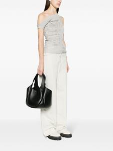 Coperni Bucket Swipe leather tote bag - Zwart