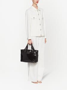 Miu Miu Ciré shopper met logoband - Zwart