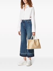 Valentino Garavani VLogo raffia shopper - Beige