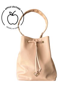 Trashious Damen vegan Bucketbag Apfel Leder Blassrosa